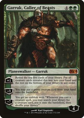 Garruk, Caller of Beasts card from Magic 2014 (M14)