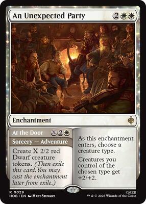 An Unexpected Party card from The Hobbit