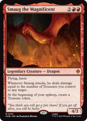 Smaug the Magnificent card from The Hobbit