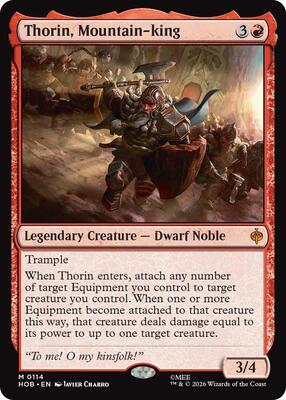 Thorin, Mountain-king card from The Hobbit