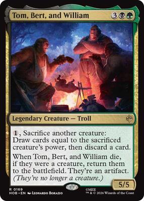 Tom, Bert, and William card from The Hobbit