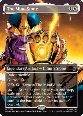 The Mind Stone (Borderless) card from Marvel Super Heroes