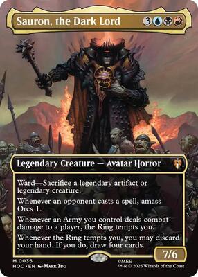 Sauron, the Dark Lord (Borderless) card from The Hobbit: Eternal-Legal
