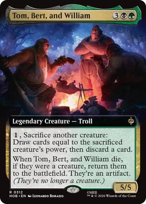 Tom, Bert, and William (Extended Art) card from The Hobbit