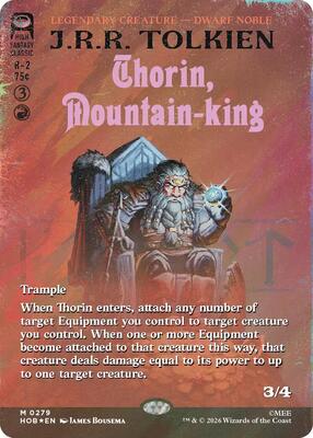 Thorin, Mountain-king (Borderless) (Surge Foil) card from The Hobbit