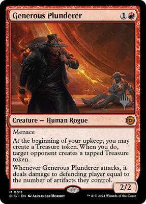 Generous Plunderer card from Promo Pack: Outlaws of Thunder Junction