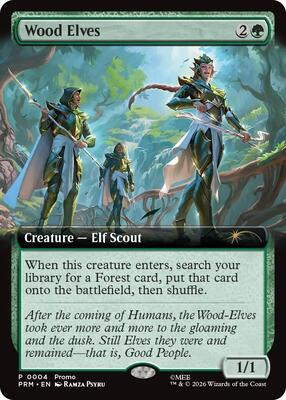 Wood Elves (Extended Art) card from Unique and Miscellaneous Promos