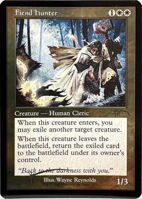 Fiend Hunter (Retro Frame) card from Secret Lair Drop Series