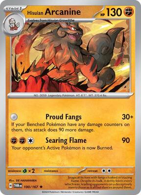 Hisuian Arcanine - 100/167 (Non-Holo) card from Deck Exclusives