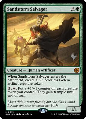 Sandstorm Salvager card from Promo Pack: Secrets of Strixhaven