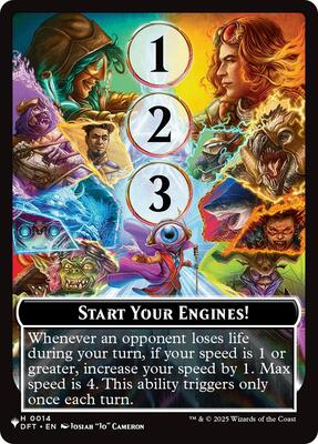 Start Your Engines! // Max Speed card from The List Reprints