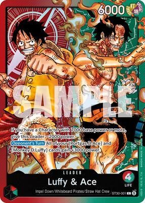 Luffy & Ace card from Starter Deck EX: Luffy & Ace