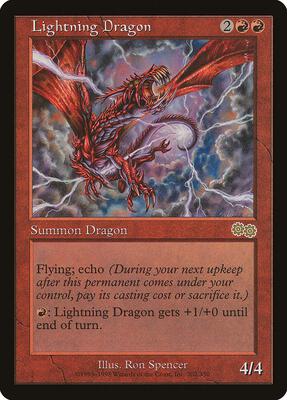 Lightning Dragon card from Urza's Saga