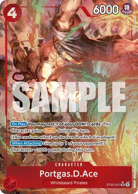 Portgas.D.Ace (007) (Parallel) card from Starter Deck EX: Luffy & Ace