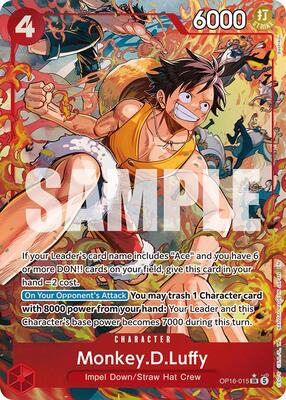 Monkey.D.Luffy (Alternate Art) card from The Time of Battle