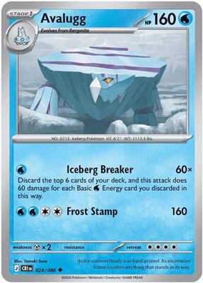 Avalugg card from ME04: Chaos Rising