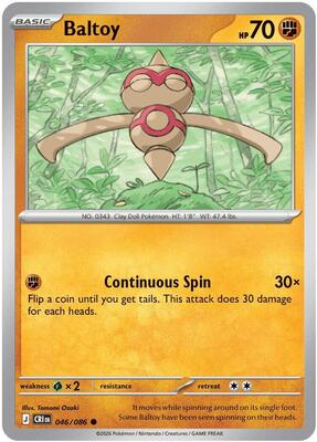 Baltoy card from ME04: Chaos Rising