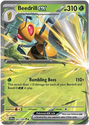 Beedrill ex - 003/086 card from ME04: Chaos Rising