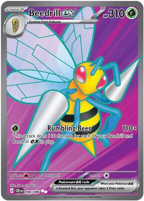 Beedrill ex - 098/086 card from ME04: Chaos Rising