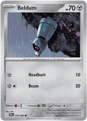 Beldum card from ME04: Chaos Rising