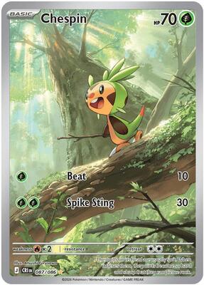 Chespin - 087/086 card from ME04: Chaos Rising