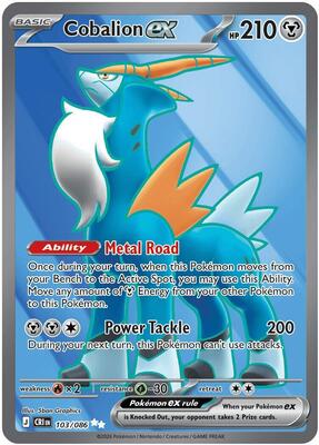 Cobalion ex - 103/086 card from ME04: Chaos Rising