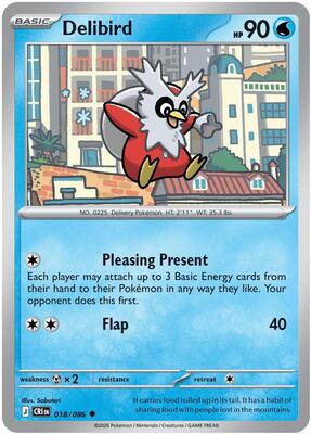 Delibird card from ME04: Chaos Rising