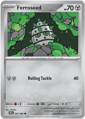 Ferroseed card from ME04: Chaos Rising