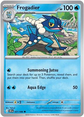 Frogadier - 021/086 card from ME04: Chaos Rising