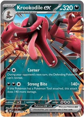 Krookodile ex card from ME04: Chaos Rising