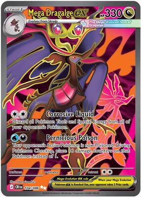 Mega Dragalge ex - 104/086 card from ME04: Chaos Rising
