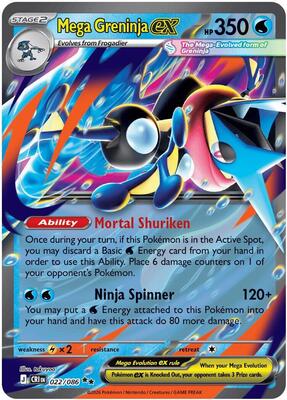 Mega Greninja ex - 022/086 card from ME04: Chaos Rising