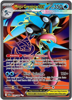 Mega Greninja ex - 100/086 card from ME04: Chaos Rising