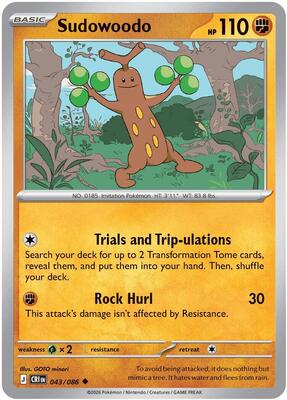 Sudowoodo card from ME04: Chaos Rising