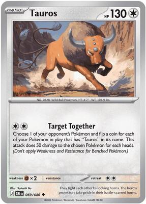 Tauros - 069/086 card from ME04: Chaos Rising