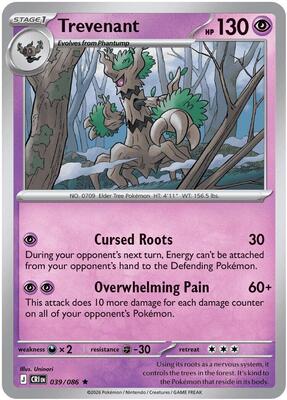 Trevenant card from ME04: Chaos Rising