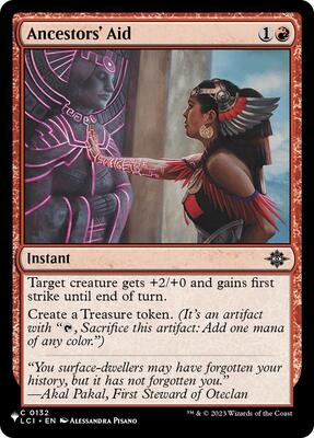 Ancestors' Aid card from The List Reprints