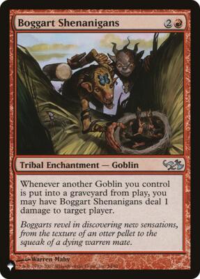 Boggart Shenanigans card from The List Reprints