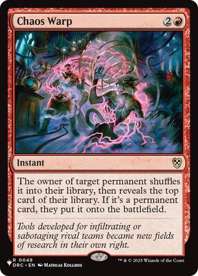 Chaos Warp (DRC) card from The List Reprints