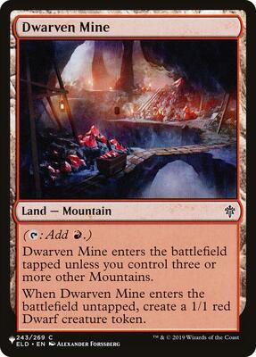 Dwarven Mine card from The List Reprints