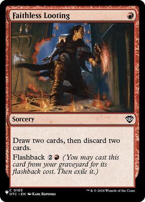 Faithless Looting (OTC) card from The List Reprints