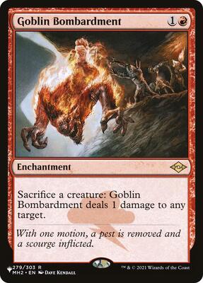 Goblin Bombardment (MH2) card from The List Reprints