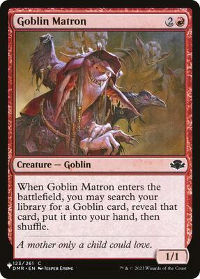 Goblin Matron (DMR) card from The List Reprints