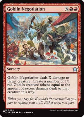 Goblin Negotiation card from The List Reprints