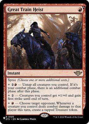 Great Train Heist card from The List Reprints
