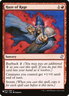 Haze of Rage card from The List Reprints