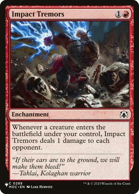 Impact Tremors (MOC) card from The List Reprints