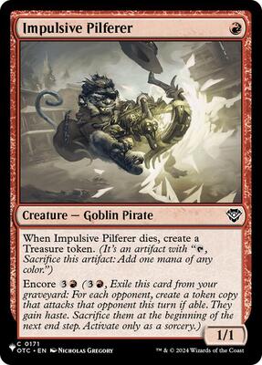 Impulsive Pilferer card from The List Reprints