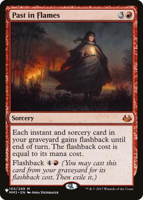 Past in Flames card from The List Reprints
