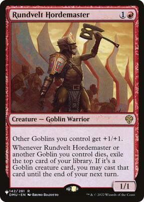 Rundvelt Hordemaster card from The List Reprints
